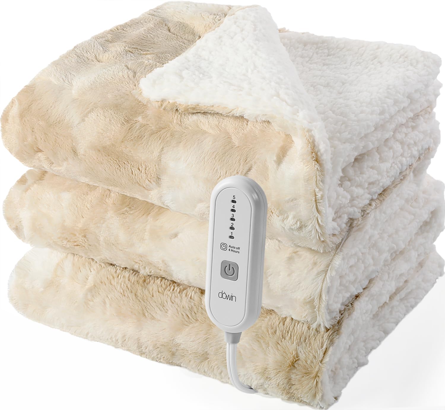 Amazon.com: Dowin Heated Throw Blanket, Tie Dye Faux Fur Electric